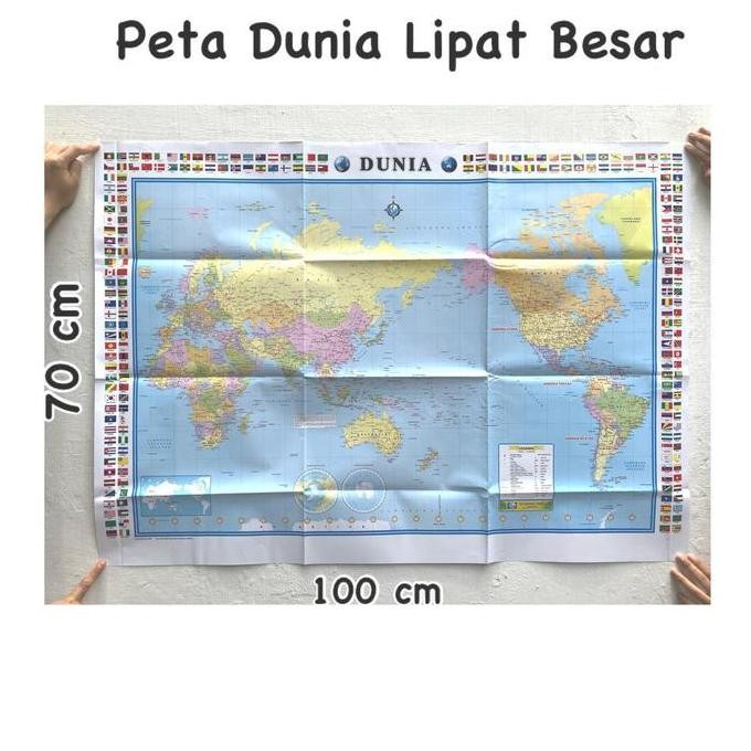 

ready stock Peta Dunia Lipat Besar