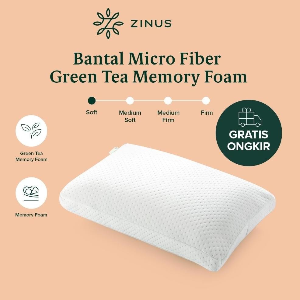 Bantal Zinus Micro Fiber Green Tea Memory Foam
