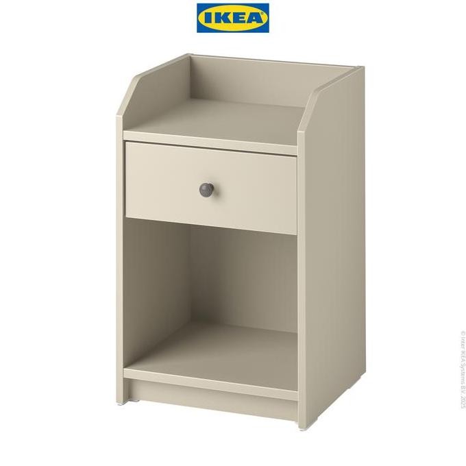 Ikea Hauga Meja Nakas Samping Tidur Krem 40X36 Cm Co