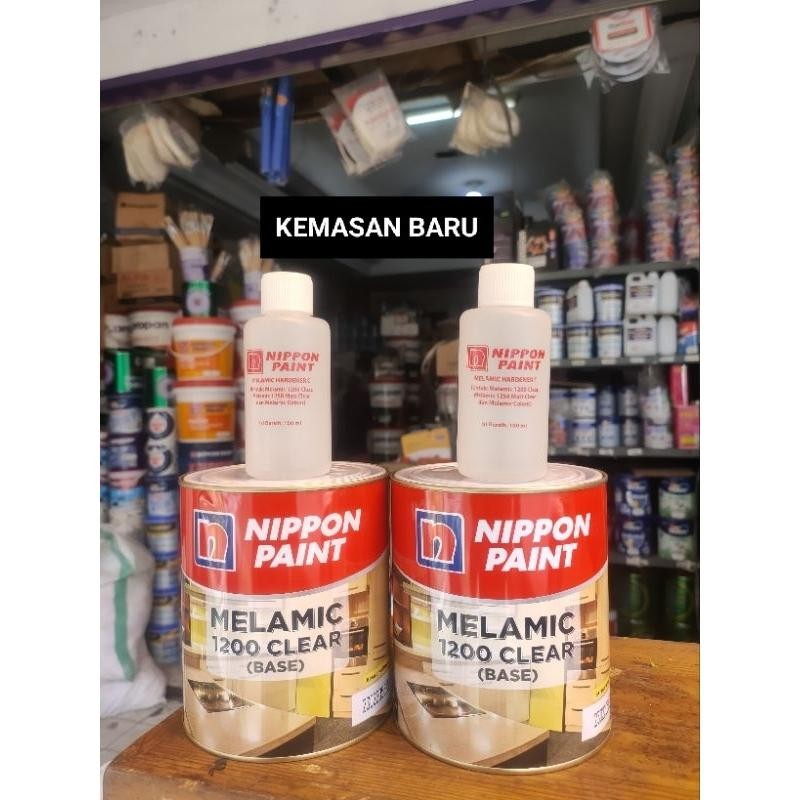 Nippon Melamic Clear 1200 & Matt Clear 1250 Vernis Kayu ( 1 Liter ) + Hardenner