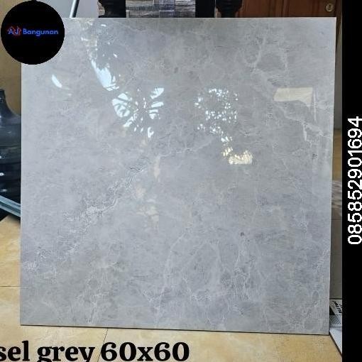 Ready Stock Infiniti Granite Russel Grey 60X60 Glosy Packing Aman