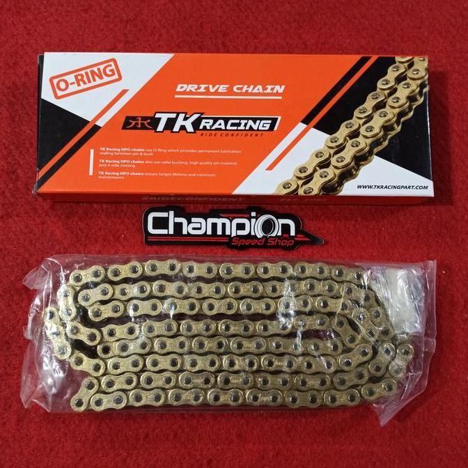 Rantai TK Racing 428 428-140 428HPO HPO ORing O-Ring Gold Bright