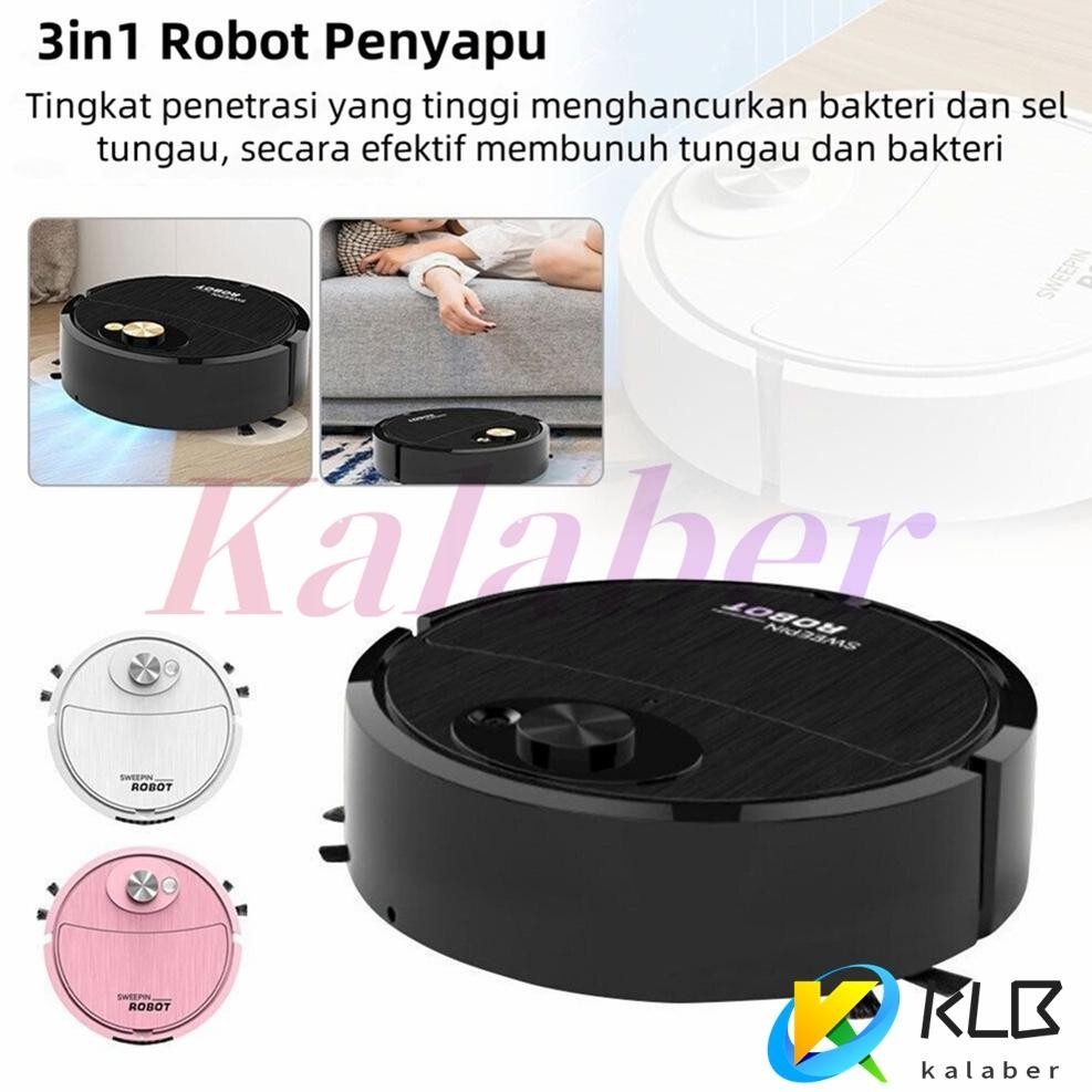 3 In 1 Sweeping Robot/Pembersih Lantai Robot Vacuum Pel Sapu Lantai Otomatis Alat Penyedot Debu