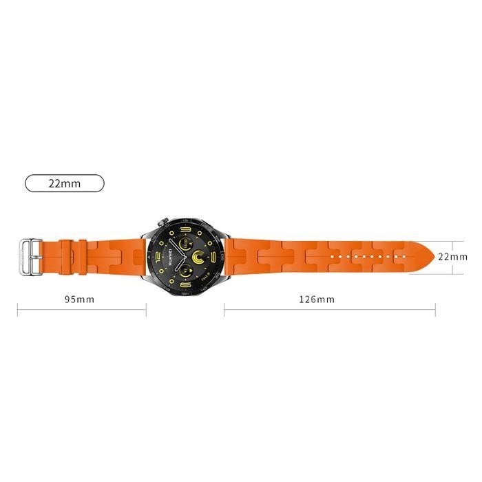 Strap Tali Jam Huawei Watch Buds - Gt 3 Pro - Gt 2 Pro - Gt 2E - Gt Runner - Model H-Pattern Silicon