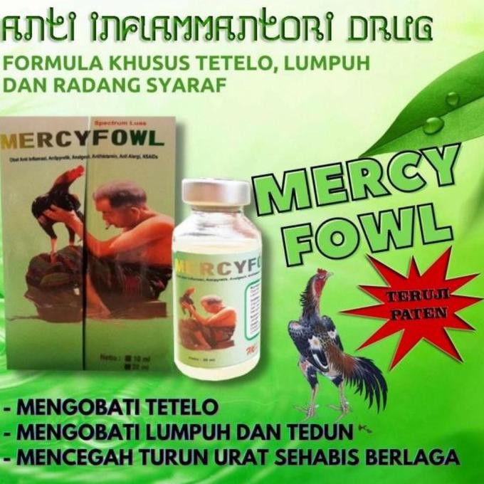 MERCY FOWL MERCYFOWL OBAT AYAM SAKIT TETELO SARAF LUMPUH BENGKAK ARATA