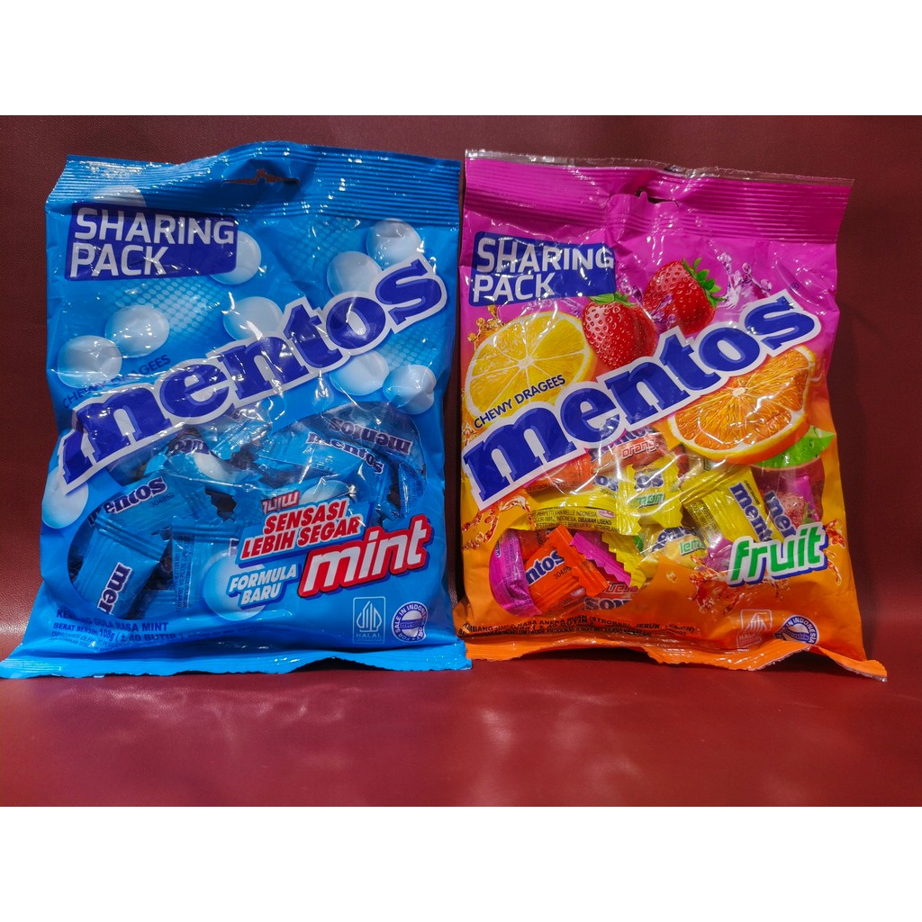 

Mentos Permen Mint | Buah 121,5G