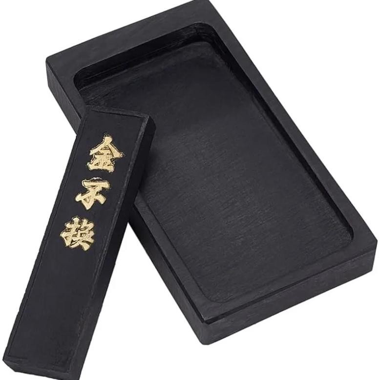 

Chinese Calligraphy Inkstone With Ink Stick Traditional Chinese Ink Stones Sumi Drawing Ink Dish Ink Well Ink Tray