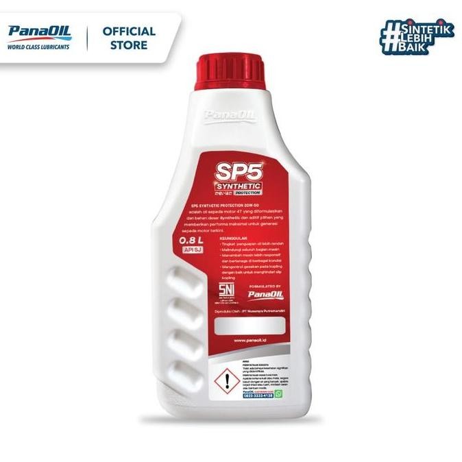 Oli Motor Bebek Panaoil Sp5 Synthetic Protection 20W-50 Jaso Ma2 800Ml Original