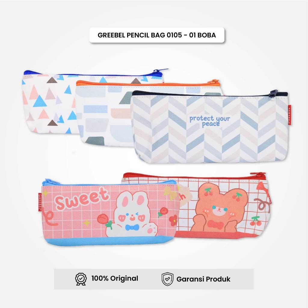 

Kotak Pensil Lucu / Tempat Pensil (0105-01 Boba) / Pencil Case / Pensil Bag Anak Sekolah GREEBEL