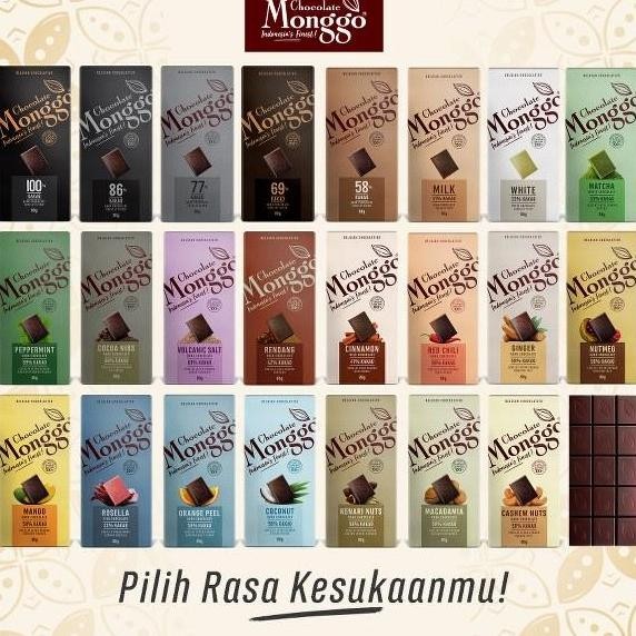 

Sale Chocolate Monggo 80G Collection | 23 Flavors| Dark Coklat Snack Sehat