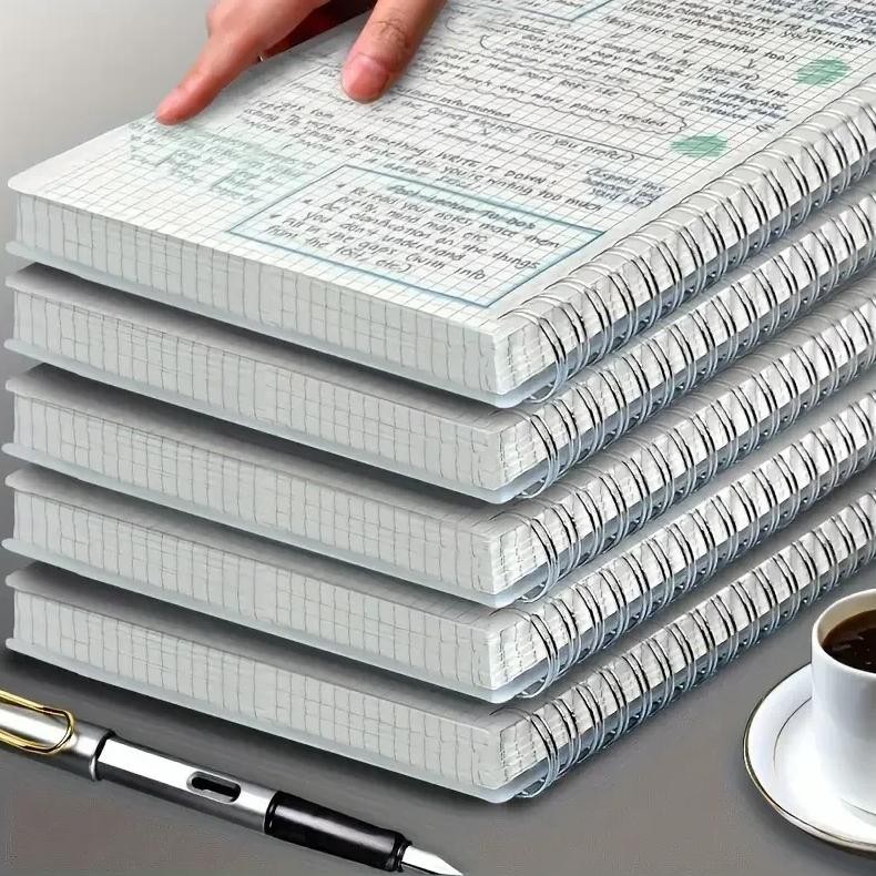 

Grid Notepad A5 Spiral Notebooks Sketch Book Draft Agenda Drawing Notebook Writing Pads Office School Supplies