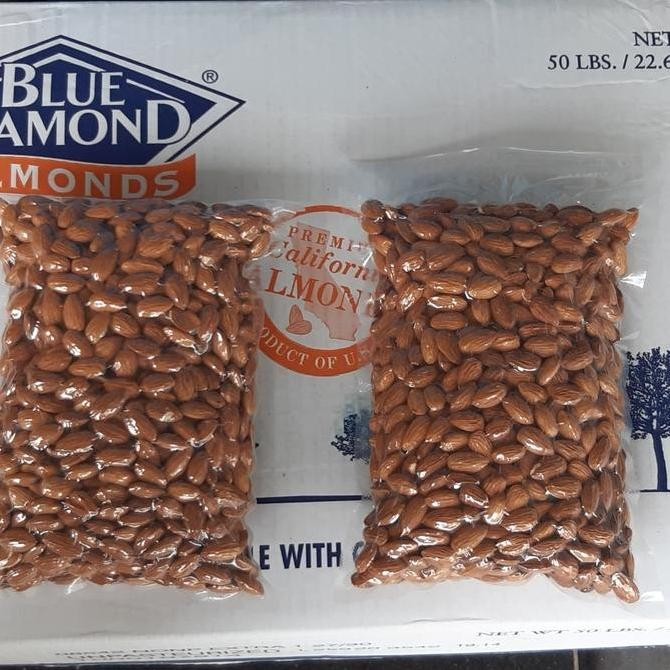 

Grosir Kacang Almond Mentah(Raw)Blue Diamond 1Kg