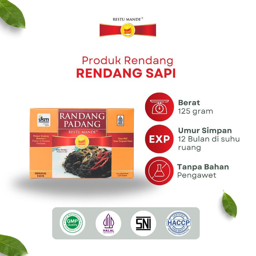 

Rendang Sapi Original Restu Mande Kemasan 125gr