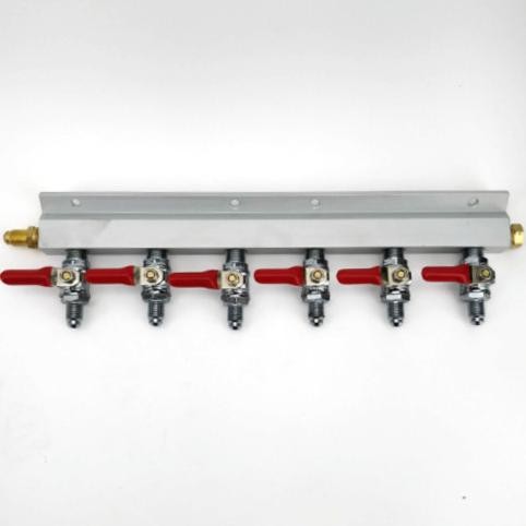 /////] KL02646 Gas Line Manifold Splitter 6 ways (MFL Thread)
