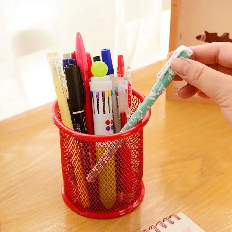 

Se-7 Tomstore.Id R010 Tempat Alat Tulis Pensil Pena Bulat Besi Pen Pensil Import Murah