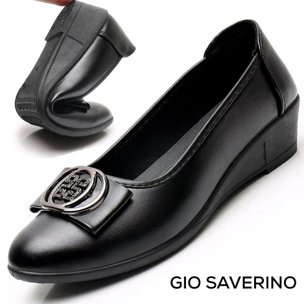 Gio Saverino Sepatu Wedges Wanita Hanna Sepatu Kerja Wanita