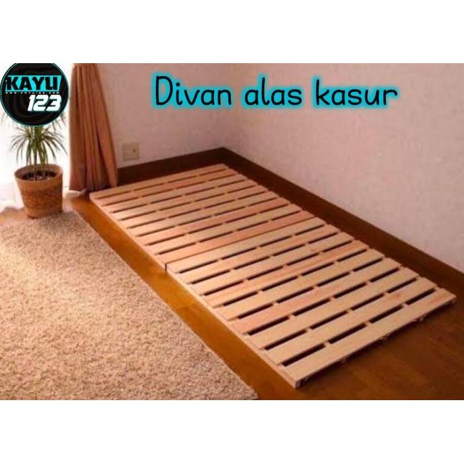 Dipan Tempat Tidur Kayu Minimalis Divan Alas Matras Kasur Palet - 90 X 200 Cm, Ongkir Normal Co