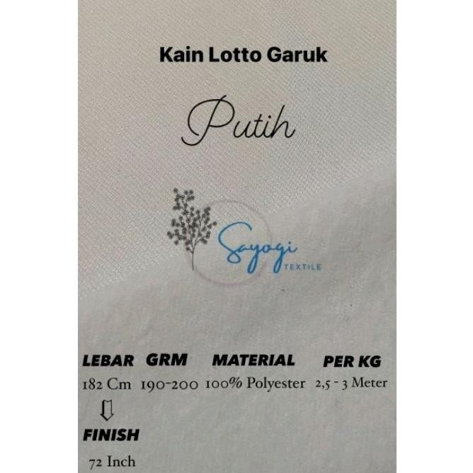 YZ Kain Lotto Garuk Berbulu Hitam Putih Kiloan