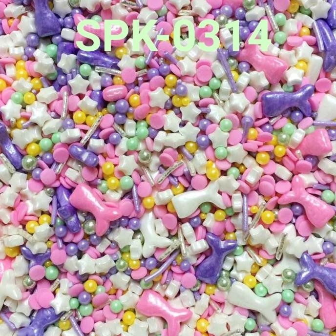 

Open DS] SPK-0314 Sprinkles sprinkle springkel 1kg ekor duyung ungu pink putih