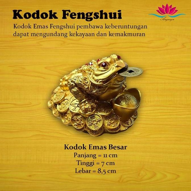 Murah Kodok Fengshui / Kodok Emas Kaki Tiga