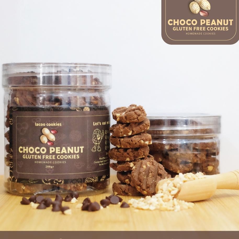 

Choco Peanut Cooie 200Gr Gluten Free Cooie Egg Free Lacoo Cooie