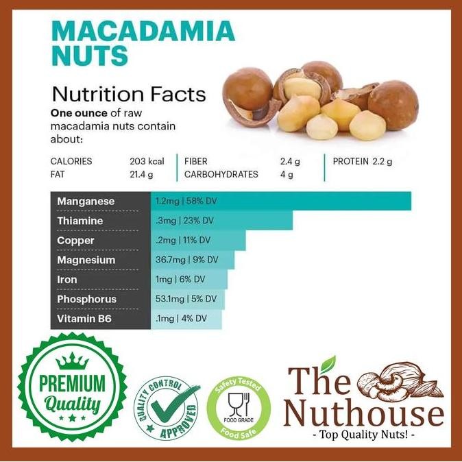 

Murah 250Gr Raw Macadamia Nuts / Kacang Macadamia Mentah Utuh (Premium Nut)