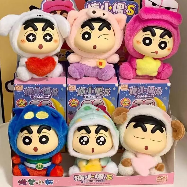 

6Pcs/Box Cartoon Figure Crayon Shin-Chan Blind Box Plush Doll Series Cute Toy Mystery Box Model Children Christmas Surprise Gift