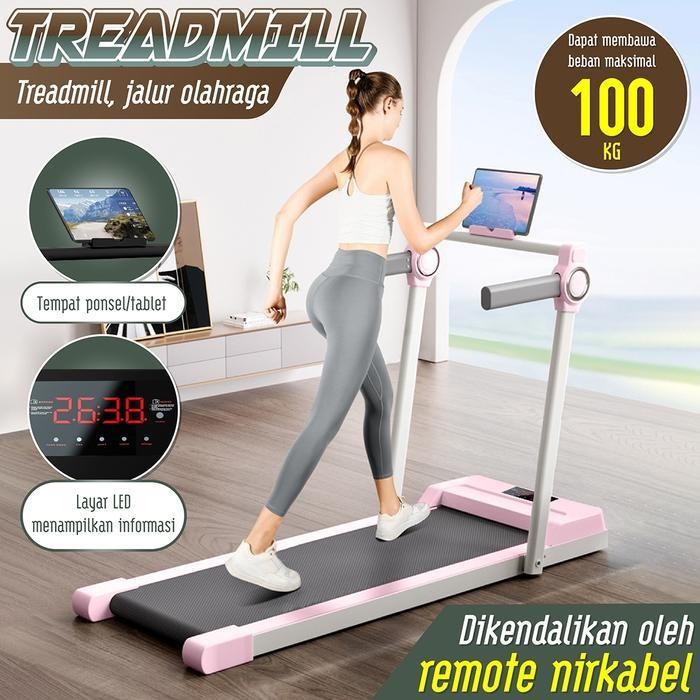 Treadmill Electric Running Walking Pad Low Wattalat Olahraga Gym Cardio Fitness Mesin Treadmill Mesi