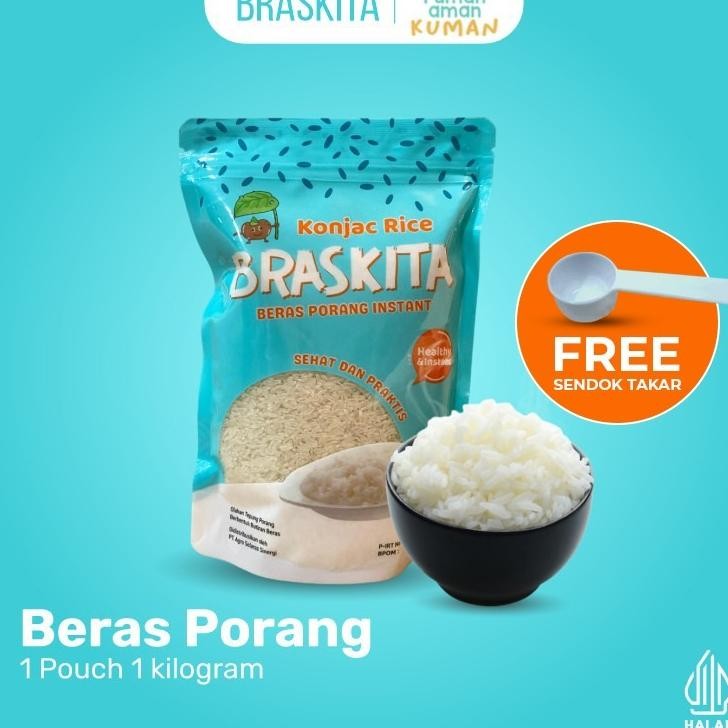 

Braita 1 G Pouch Bera Porang Nt Ehat Prati Hiratai Onjac Rice Rendah Al Gula