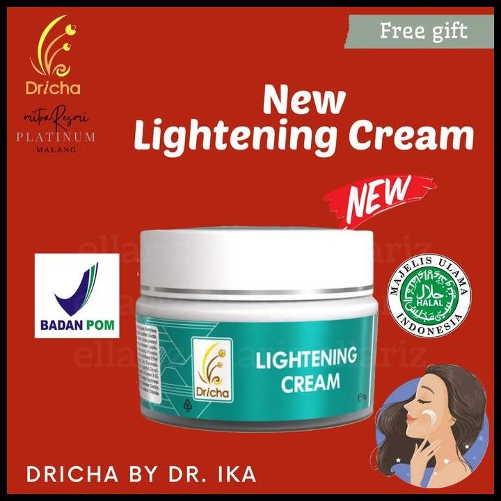 Terlaris Dricha Lightening Cream Untuk Memudarkan Flek Dan Bekas Jerawat Good Quality