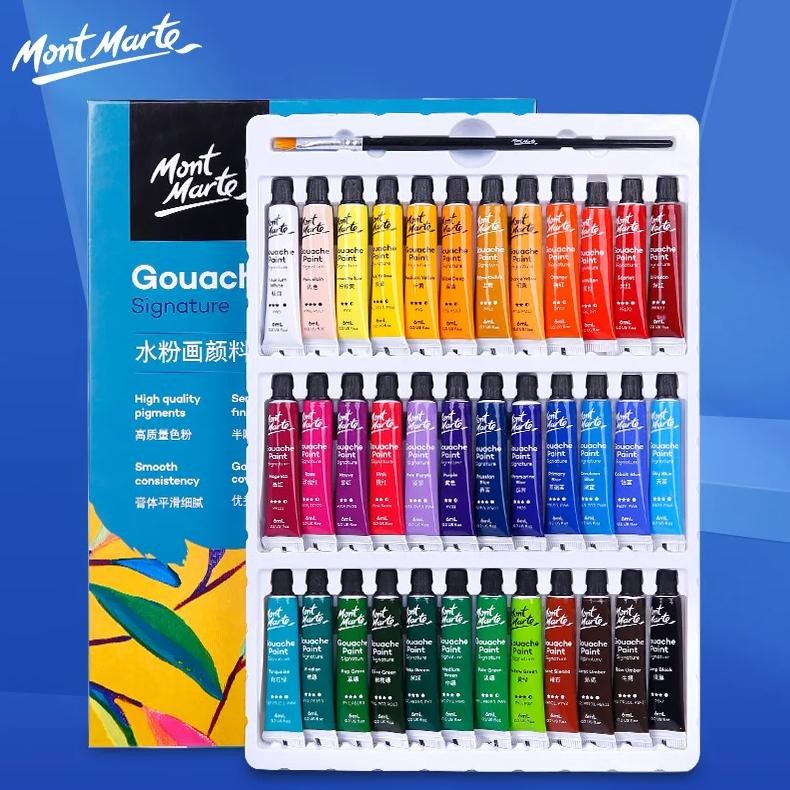 

12/24/36 Colors Gouache Paint Set 6Ml Tubes - Rich Vivid Colors For Artists, Students, Beginners - Canvas Portrait Paintings