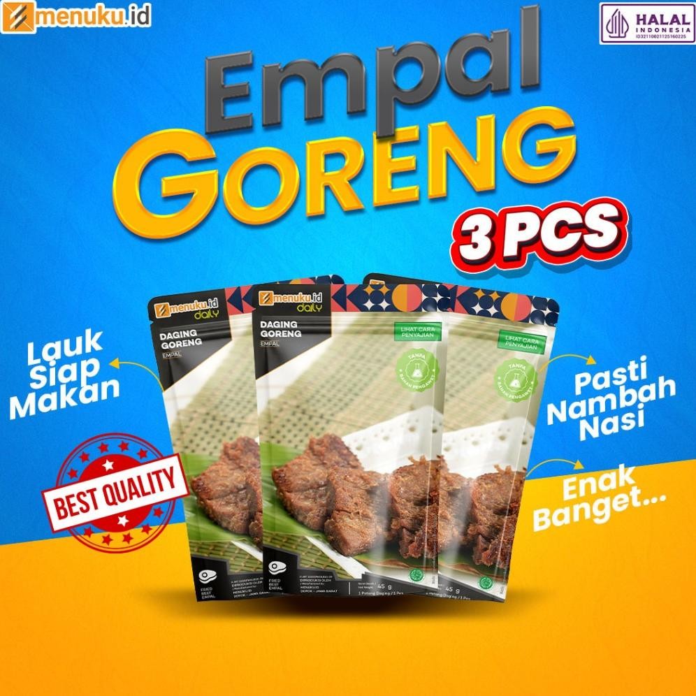 

MenukuDaily - Daging Empal Instan | Makanan Siap Saji Praktis | Combo 3