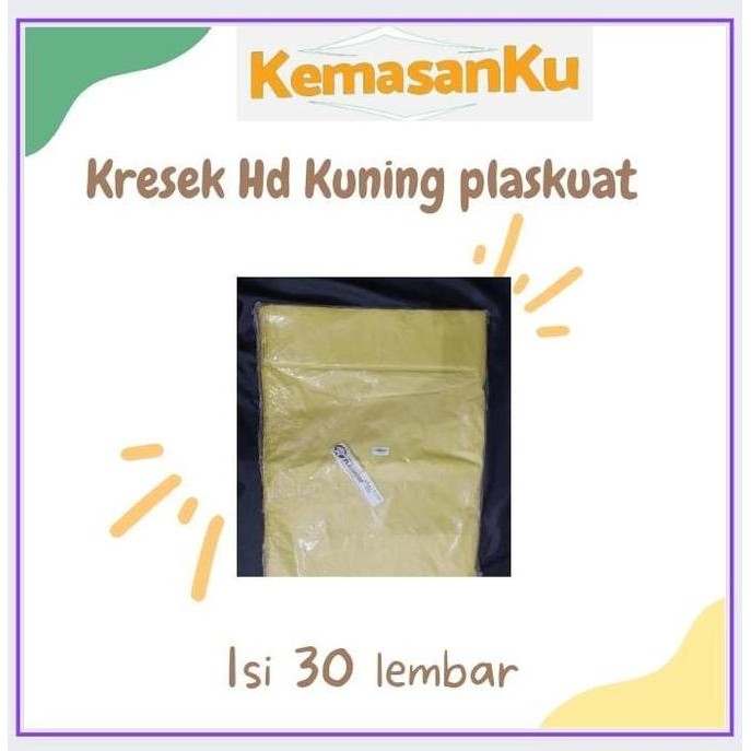 

------] KRESEK BESAR/JUMBO HD 54X 80 WARNA KUNING PLASKUAT isi 30