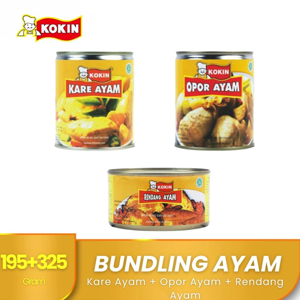 

Bundling Rendang Kari Opor Ayam Makanan Kaleng Instan Siap Saji - KOKIN