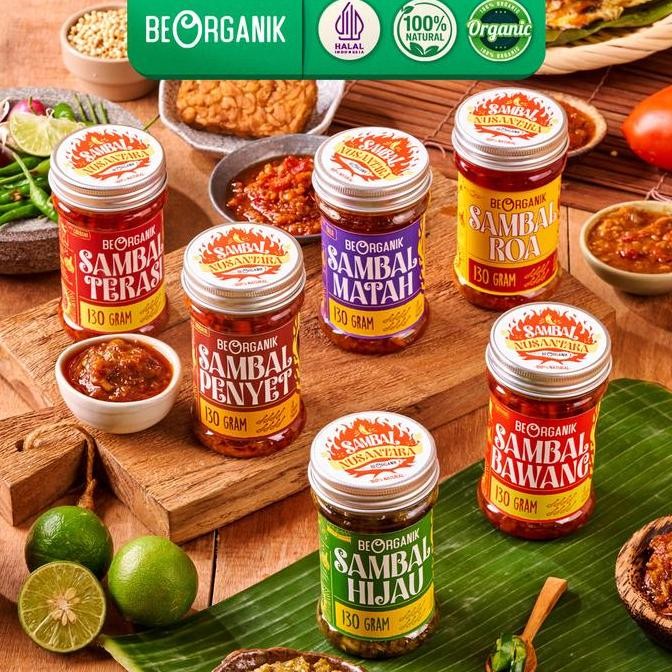 

PROMO BEORGANIK SAMBAL SPESIAL ALL VARIANT - SAMBAL HIJAU, BAWANG, TERASI, ROA, MATAH, PENYET ASLI