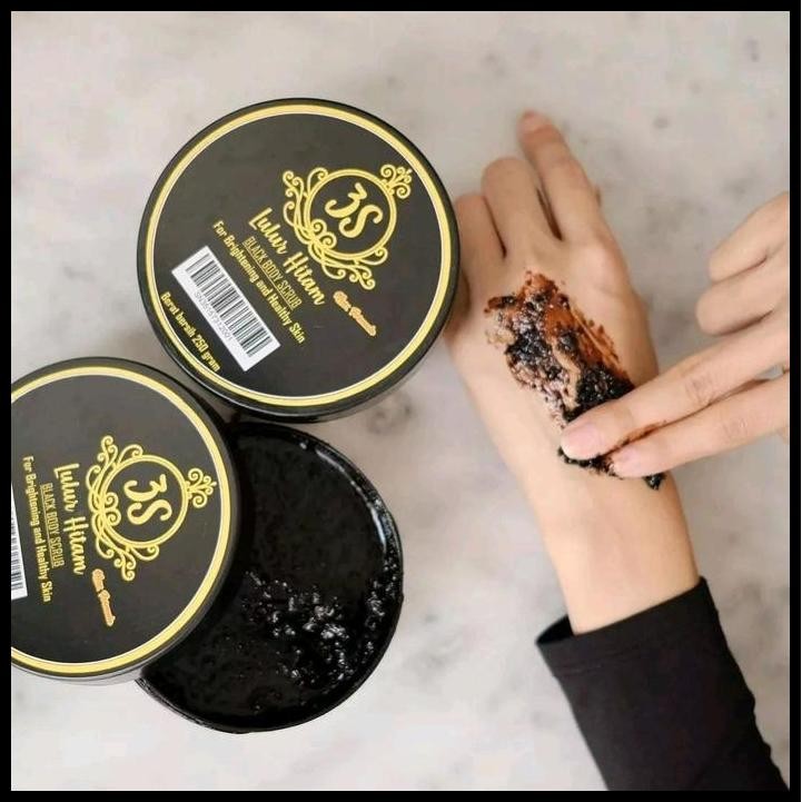 Terlaris 1 Pot Lulur Hitam 3S 250Gram Black Body Scrub Bedda Lotong Lulur Hitam Samarinda 3S Shop Go