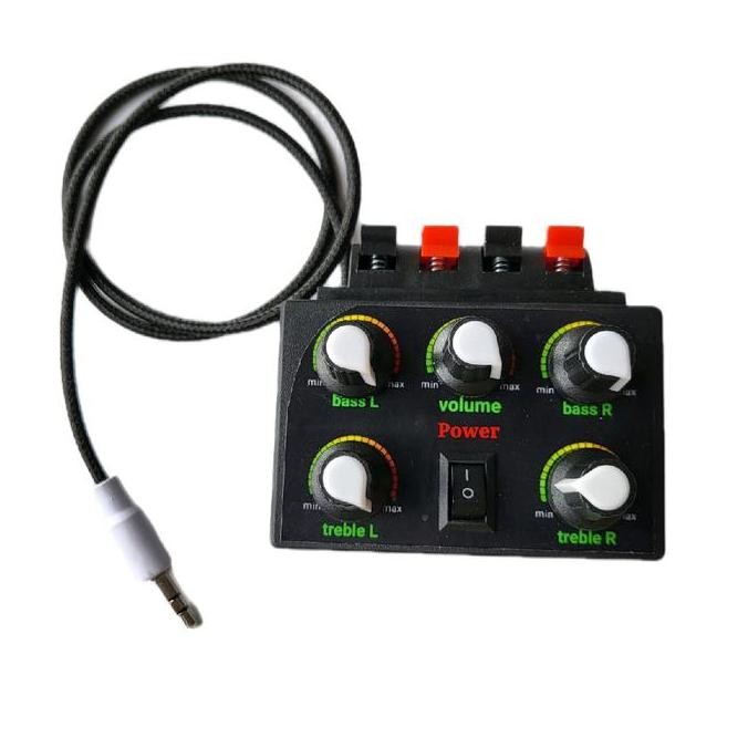 Ampli Mini 5Volt Aux Bass Treble Tanpa Bluetooth Setereo Class D Amplifier New Stok