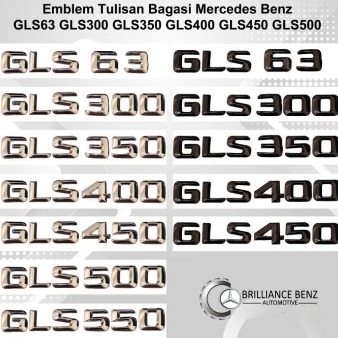 Emblem Tulisan Mercedes Gls63 Gls300 Gls350 Gls400 Gls450 Gls500 Mercy Top Produckk