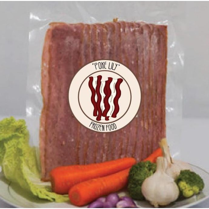 

HIW BACON SAPI PREMIUM SMOKE BEEF BACON BACONE REASHER HALAL FOOD DAGING