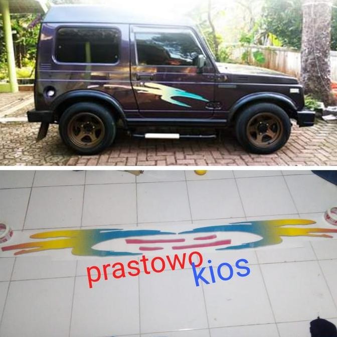 BEBAS ONGKIR - Sticker stiker striping Lis bodi Jimny katana