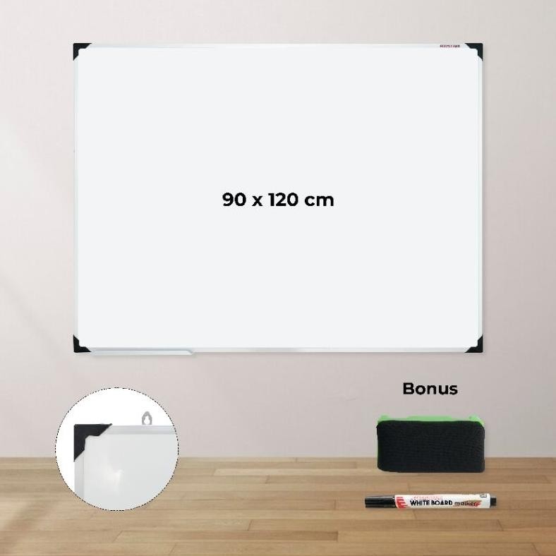 

SPIROS PAPAN TULIS - WHITEBOARD 90 X 120 - PAPAN TULIS BERKUALITAS