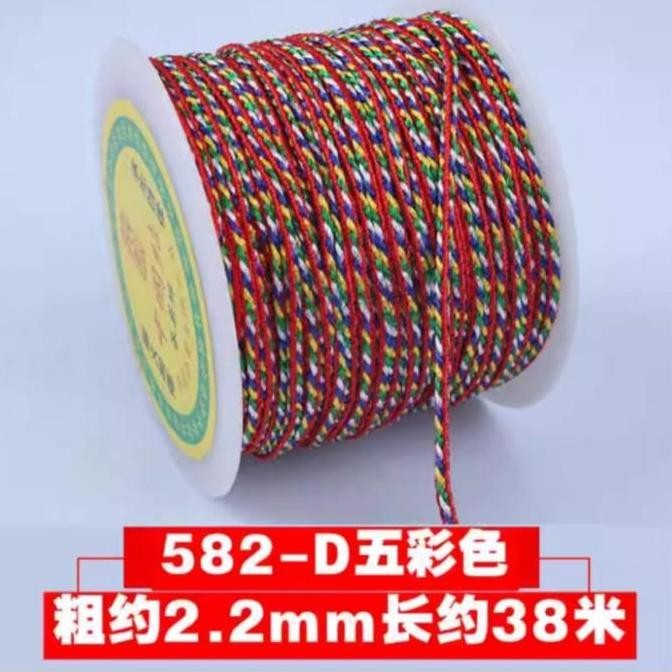 

BEBAS ONGKIR - benang panca warna benang 5 warna benang puja 2,2mm dan 3,3mm per rol