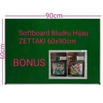 

SPIROS SOFTBOARD CORK BOARD / PAPAN MADING GANTUNG BLUDRU HIJAU ZETTAKI 60X90CM