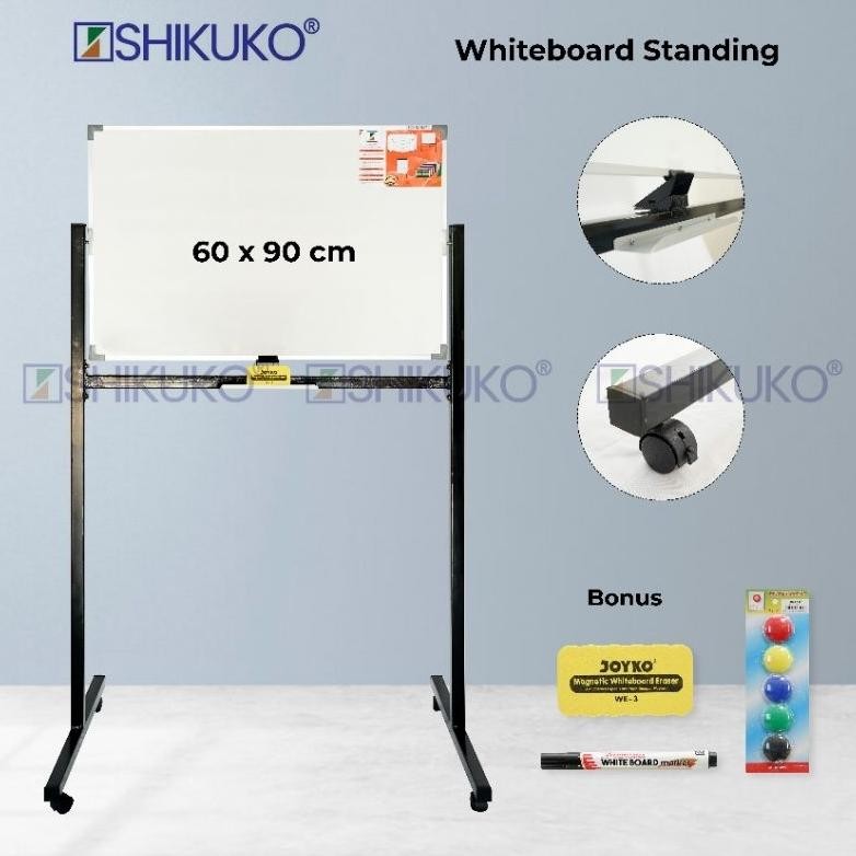 

READY PAPAN TULIS - WHITEBOARD KAKI - WHITEBOARD STANDING 60 X 90