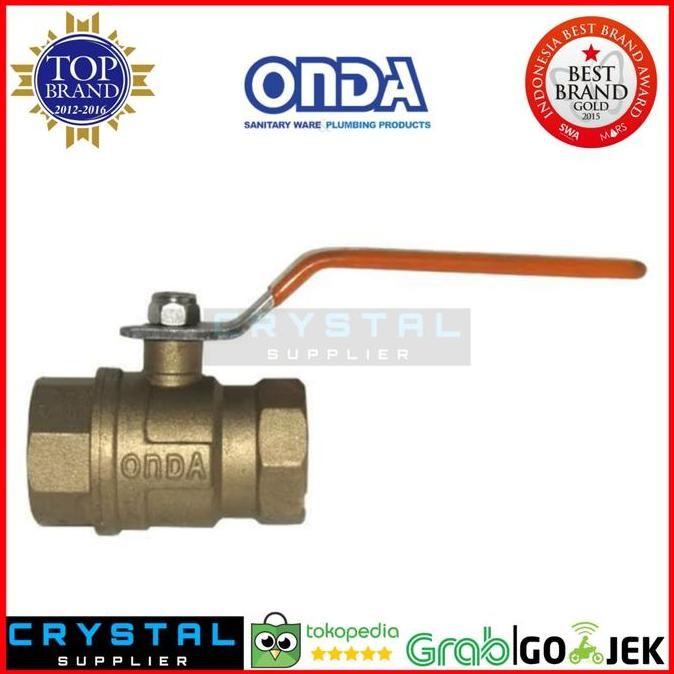 STOP KRAN ONDA " inch Kuningan / Ball Valve 3/4" / Brass / Keran Air