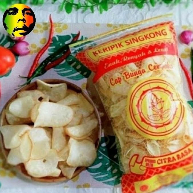 

HIW Bunga cempaka keripik singkong 450 Camilan Makanan