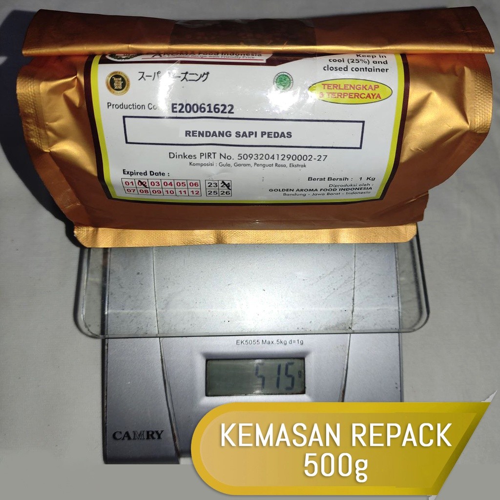 

BUMBU TABUR 500 GRAM REPACK RASA RENDANG SAPI PEDAS COCOK UNTUK ANEKA KRIPIK, AYAM SHIHLIN, KULIT/CEKER/USUS AYAM KRISPY, POPCORN, KENTANG KRISPY / ULIR, CIMOL, GORENGAN, TAHU CRISPY, MIE LIDI, KRIPIK PISANG, MAKARONI, RUJAK JAMBU KRISTAL, RUJAK BUAH DLL.