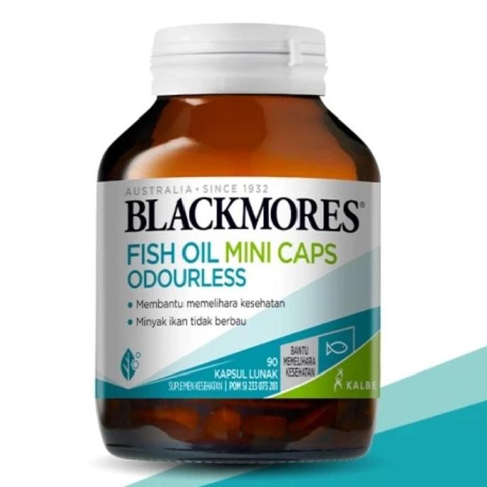 

Terlaris Blackmores Fish Oil Mini Caps Odourless Isi 90 Soft Capsul / Kapsul Lunak Kecil / Double Concentrate / Minyak Ikan / Omega 3 / Epa Dha / Suplemen Daya Tahan Tubuh / Mata / Vitamin Jantung Sehat / Otak Cerdas / Kolesterol / Tidak Berbau / Amis