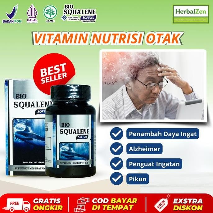 

Terlaris Vitamin Nutrisi Otak Penambah Daya Ingat Alzheimer Penguat Ingatan Pikun Bio Squalene Asli Shark Liver Oil Minyak Hati Ikan Hiu
