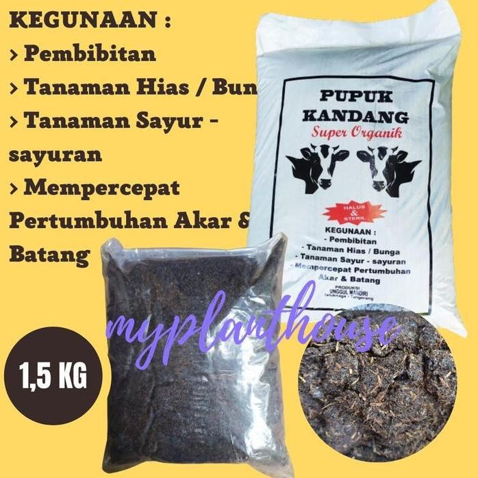 

Terlaris ( Repack 1,5 Kg ) Pupuk Kandang Super Organik